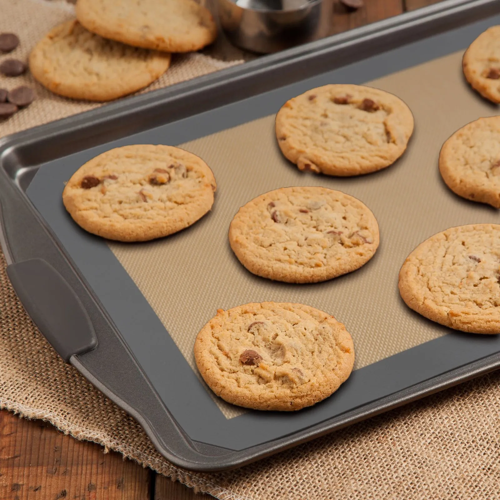 2-Pack, Silicone Non-Stick Baking Mat Half Sheet