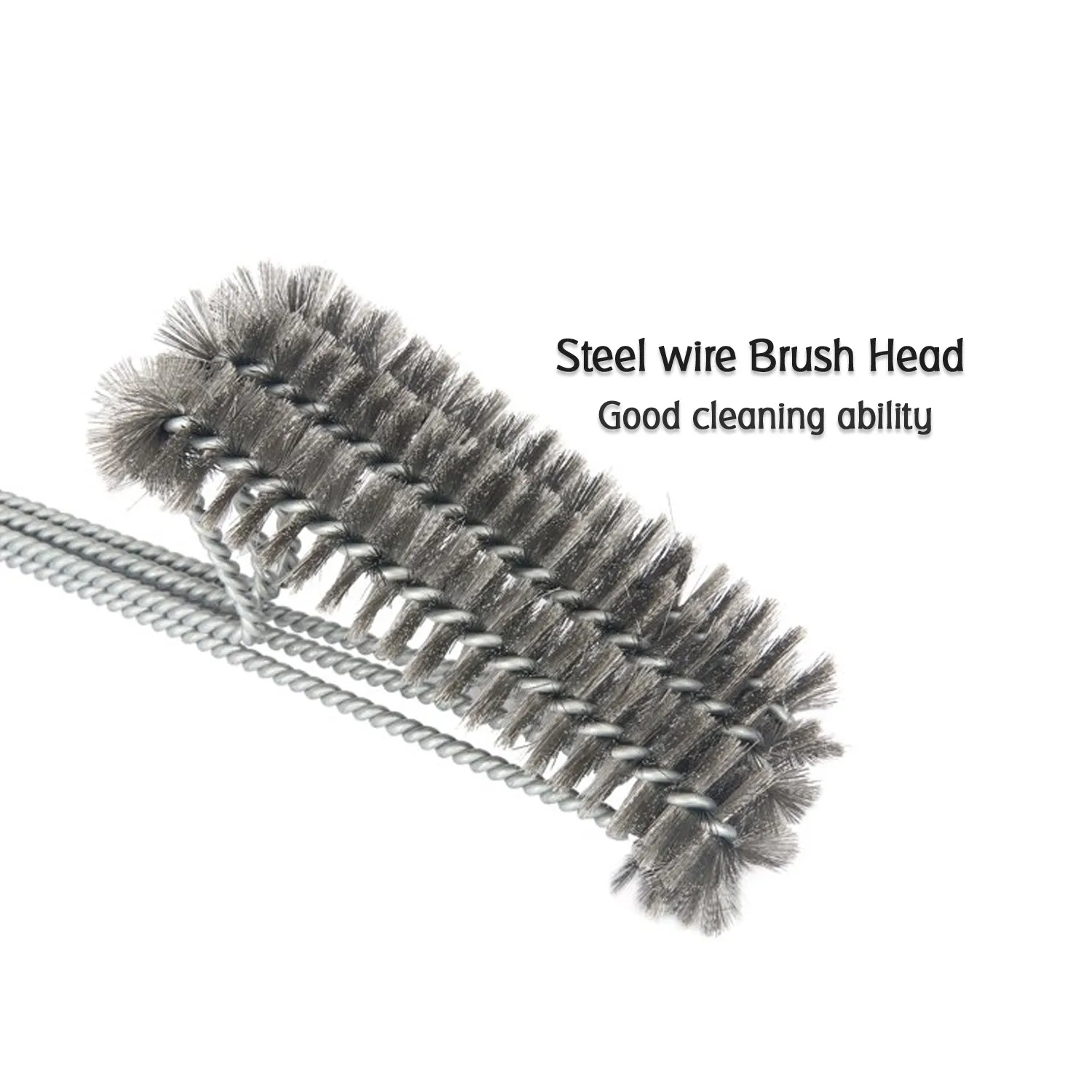 2255 3-head Grill Brush with Stainless Steel Bristles and Soft-Grip Handle