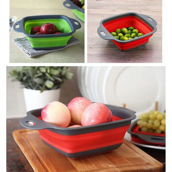 2380 Plastic Folding Basket / Strainer for Kitchen