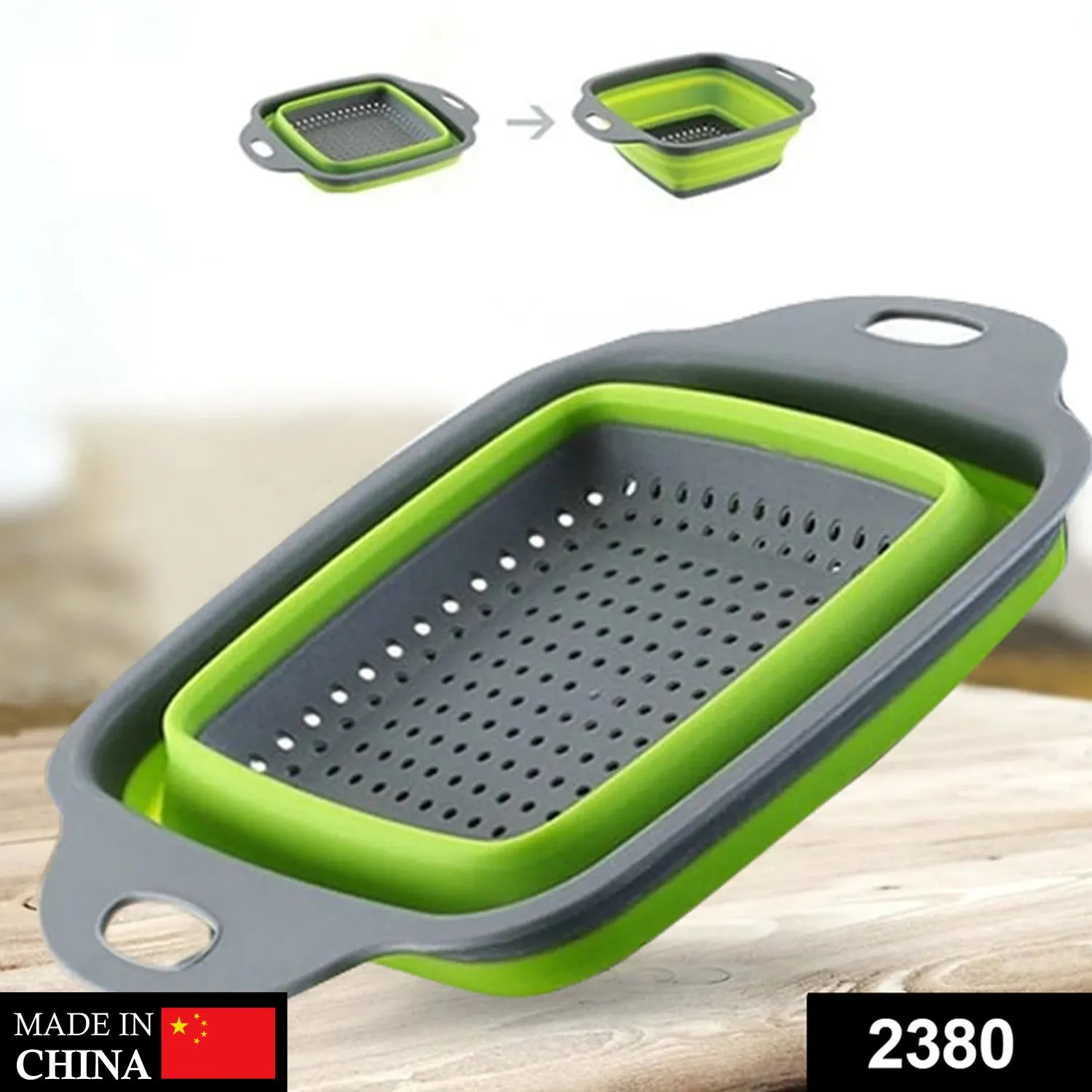 2380 Plastic Folding Basket / Strainer for Kitchen