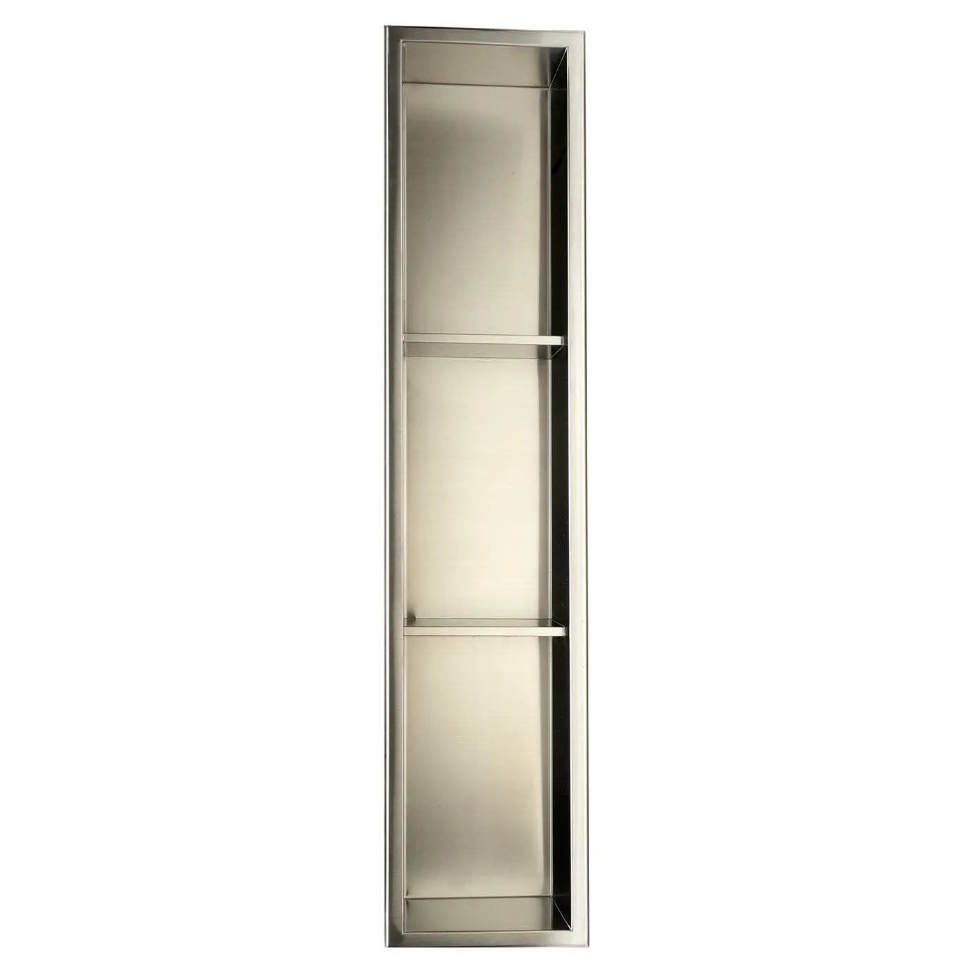 ALFI ABN0836-BSS 8 x 36 Brushed Stainless Steel Vertical Triple Shelf Bath Shower Niche