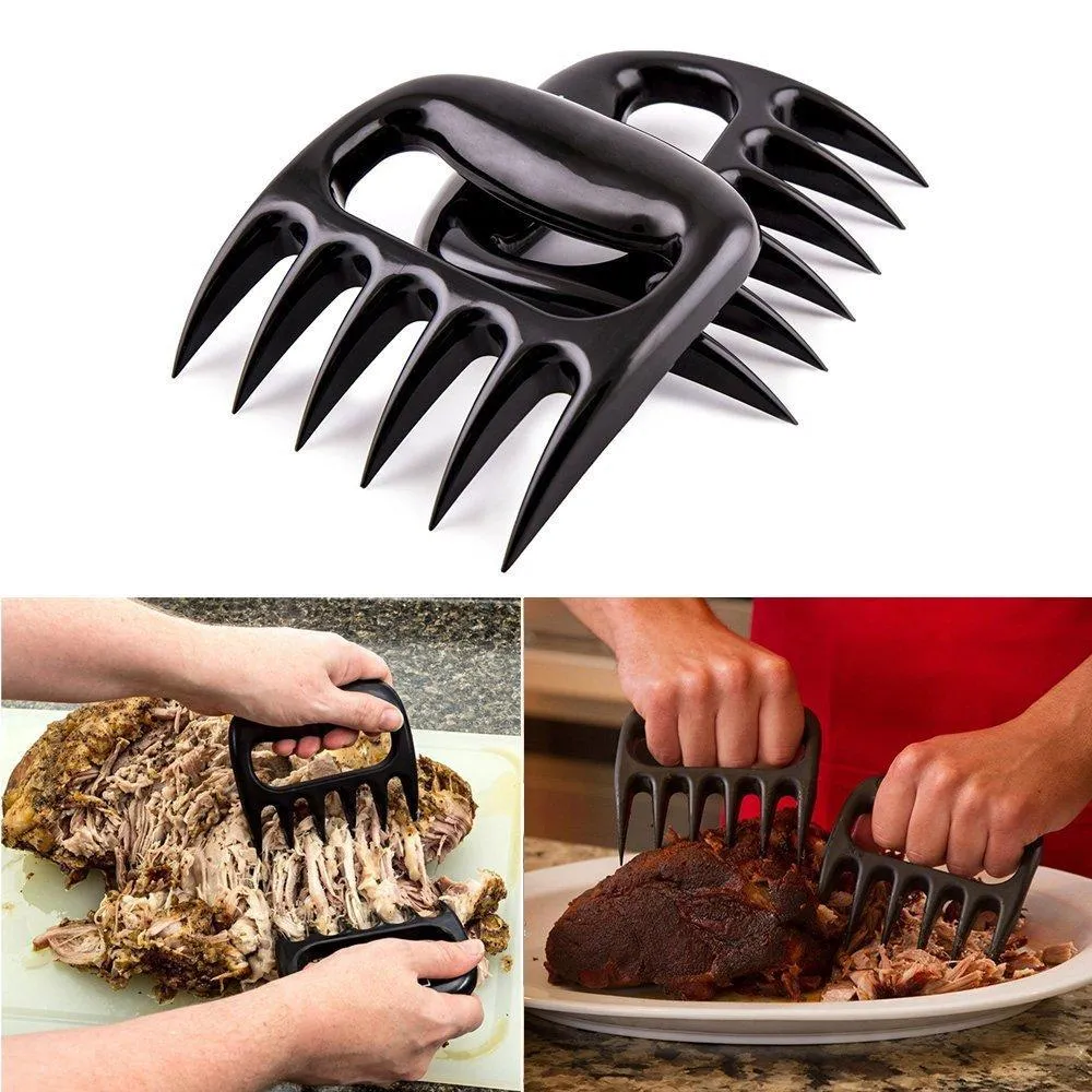 BBQ Grill Accessories Set 6-Piece, The Most Essential Barbecue Tools w/ Best Versatile BBQ Gloves Oven Mitts, Meat Shredder Claws and Silicone Oil Basting Brush for Indoor Outdoor Grilling Cooking