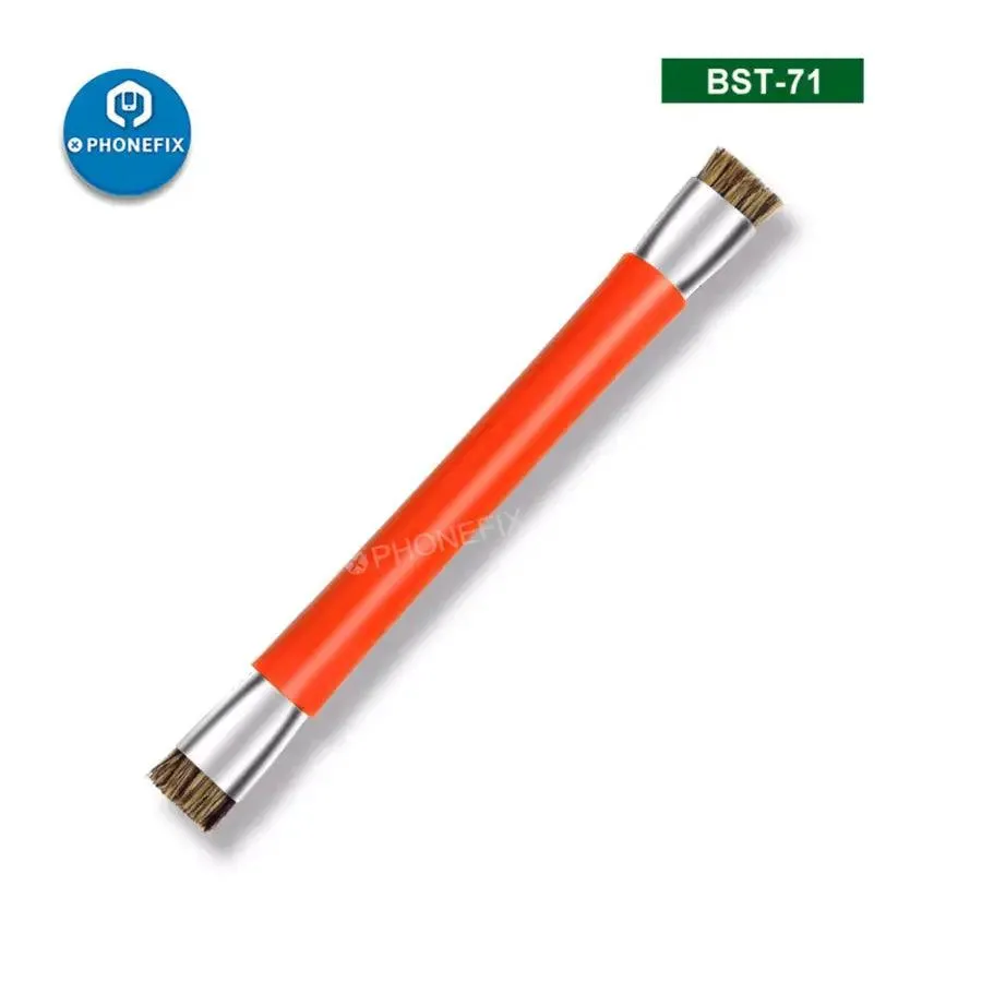 BST-71 Anti-Static Brush Double Head Hard Brush For PCB BGA Repair