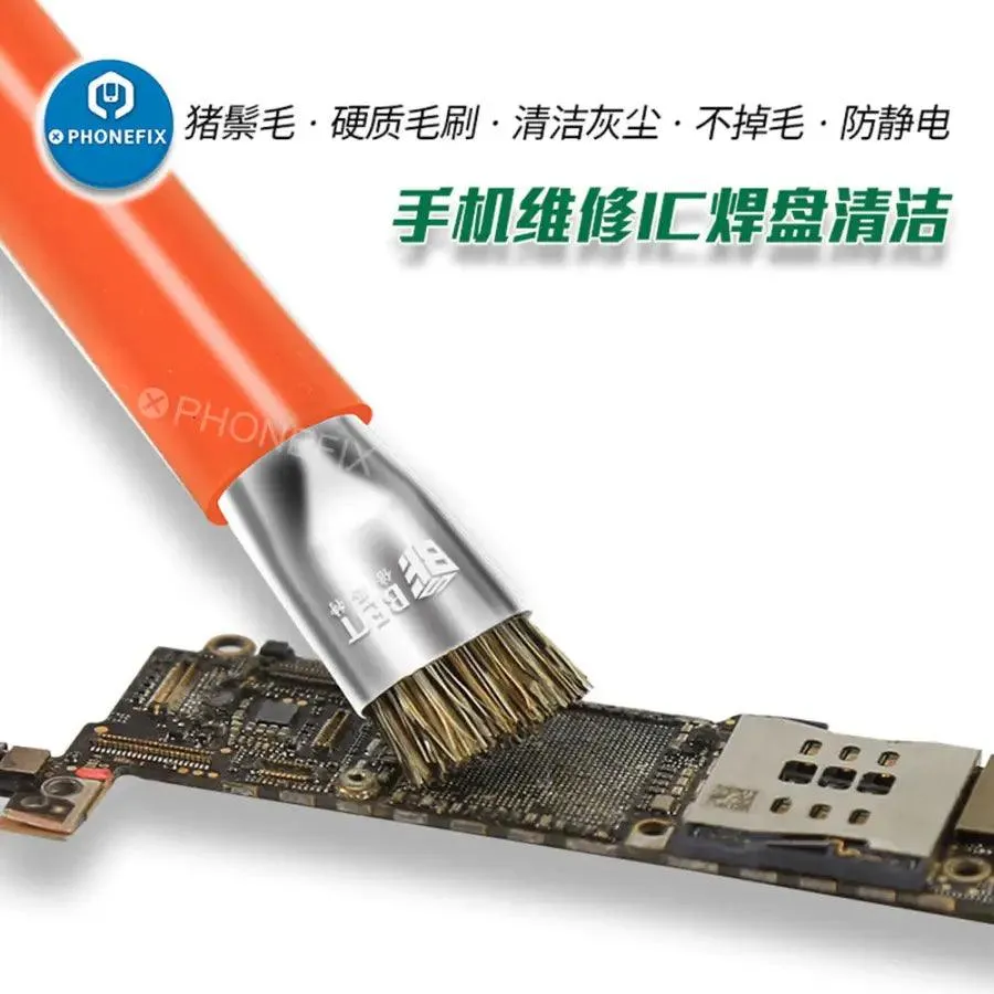 BST-71 Anti-Static Brush Double Head Hard Brush For PCB BGA Repair