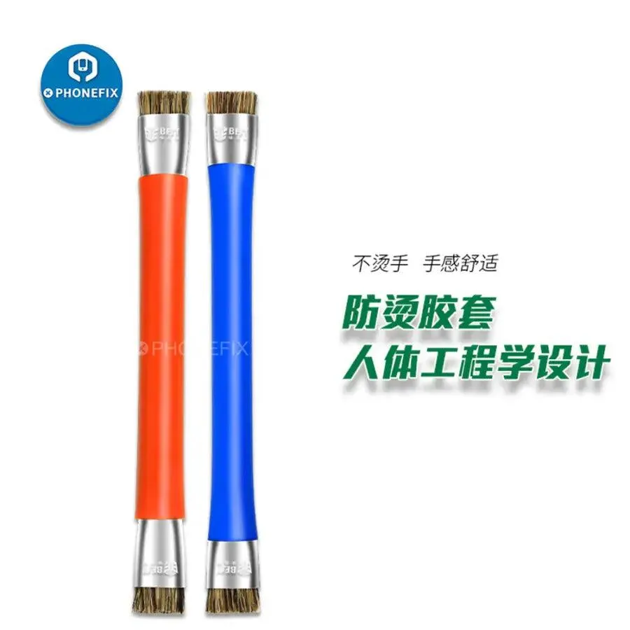 BST-71 Anti-Static Brush Double Head Hard Brush For PCB BGA Repair