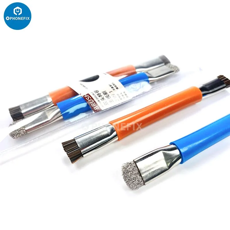 BST-71 Anti-Static Brush Double Head Hard Brush For PCB BGA Repair