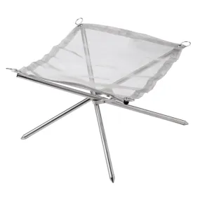 Campingmoon Fire Stand Mesh Sheet with Canvas Storage