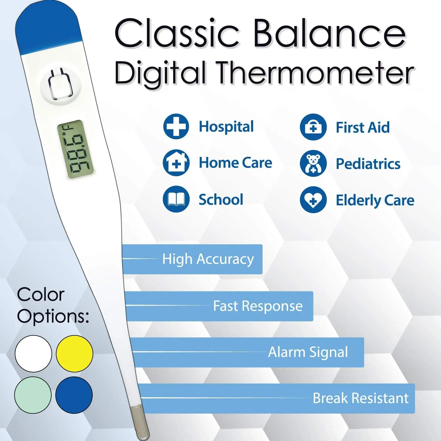 Classic Balance Digital Thermometer, High Accuracy, Fast Response, Rigid Sensor Tip