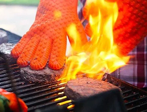 Ekogrips BBQ Oven Gloves | Best Versatile Heat Resistant Grill Gloves | Lifetime Replacement | Insulated Silicone Oven Mitts For Grilling | Waterproof | Full Finger, Hand, Wrist Protection | 3 Sizes