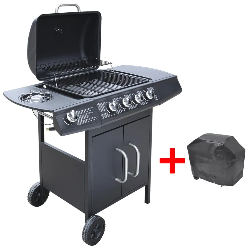 Gas Barbecue Grill 4 1 Cooking Zone Black