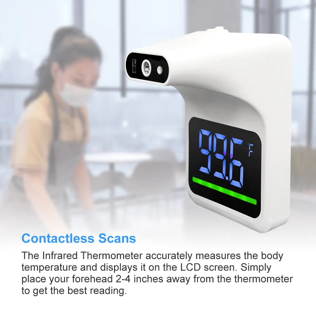 Gen 2 Wall-Mounted Thermometer Reader With Bluetooth iOS App