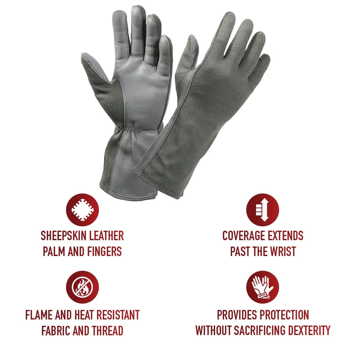 G.I. Type Flame & Heat Resistant Flight Gloves