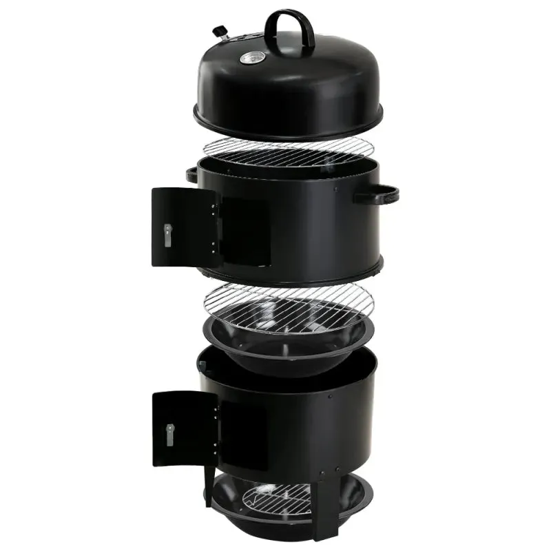 Grillz 3-In-1 BBQ Charcoal Smoker