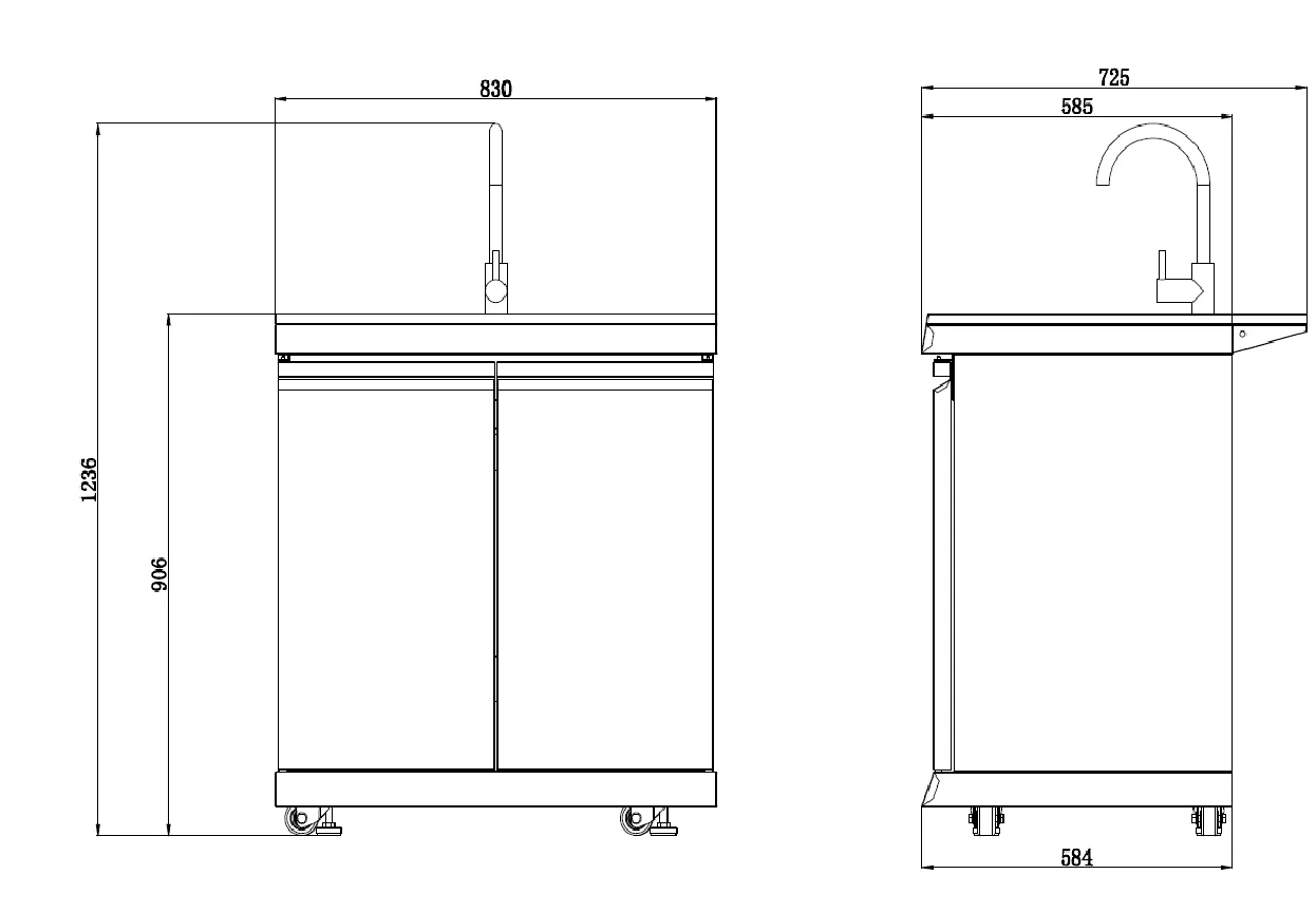 Hurricane Corner L Shape 6-Burner Outdoor Kitchen: Stainless Steel, Fridge, Sink, Wok & Rear Infrared Burner Click & Collect NSW, QLD, VIC