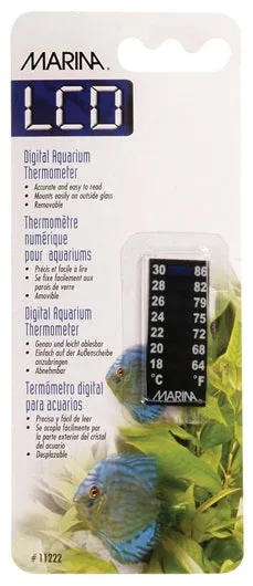 Marina LCD Aquarium Thermometer 18 to 30° C (64 to 86° F)