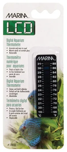 Marina LCD Aquarium Thermometer 19 to 31° C (66 to 88° F)