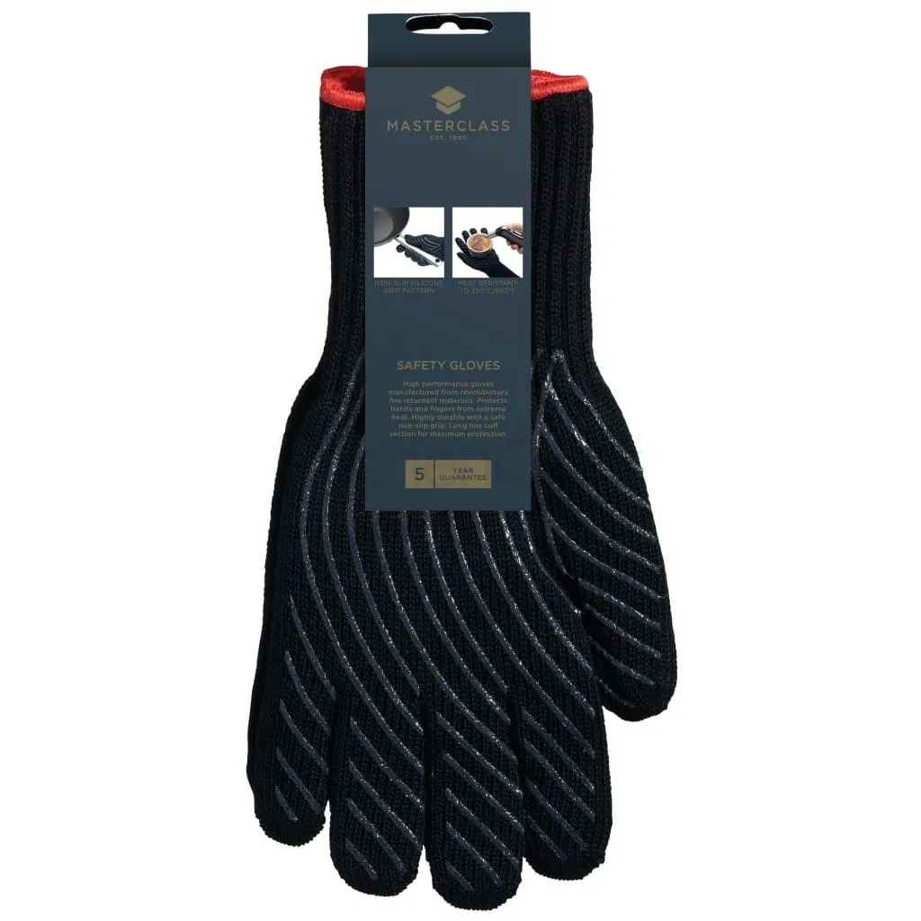 MasterClass Pro BBQ Oven Gloves Pair Black