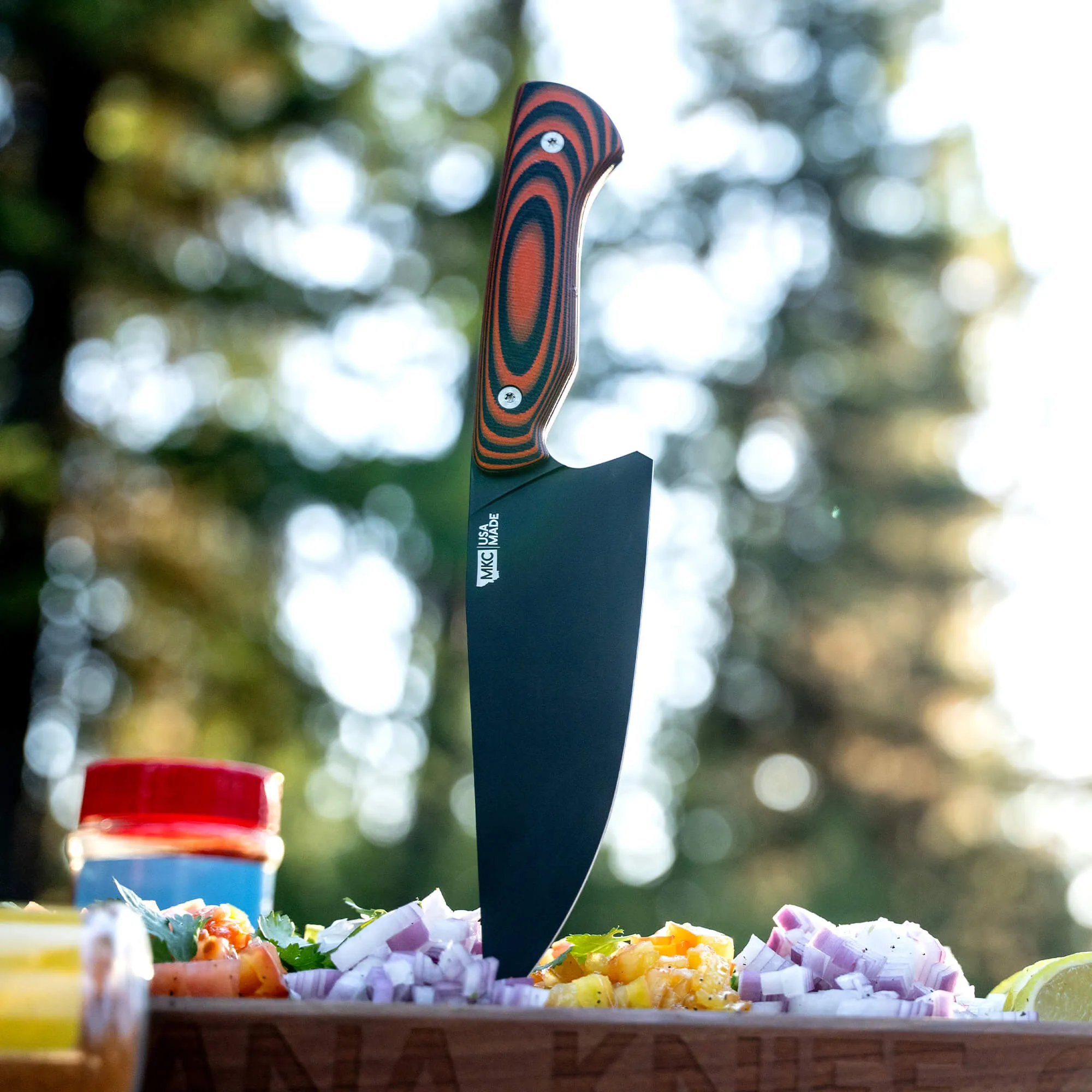 MEAT CHURCH CHEF KNIFE - ORANGE & BLACK