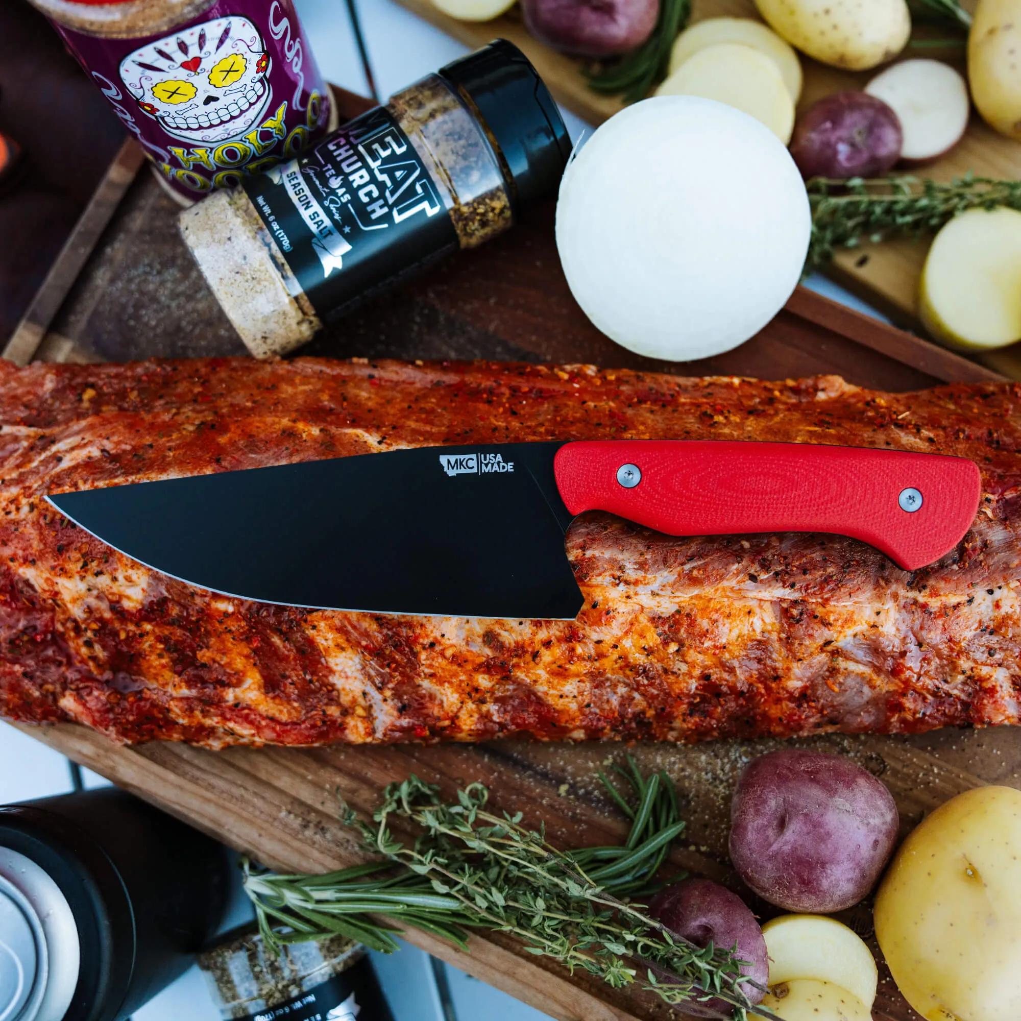 MEAT CHURCH CHEF KNIFE - RED