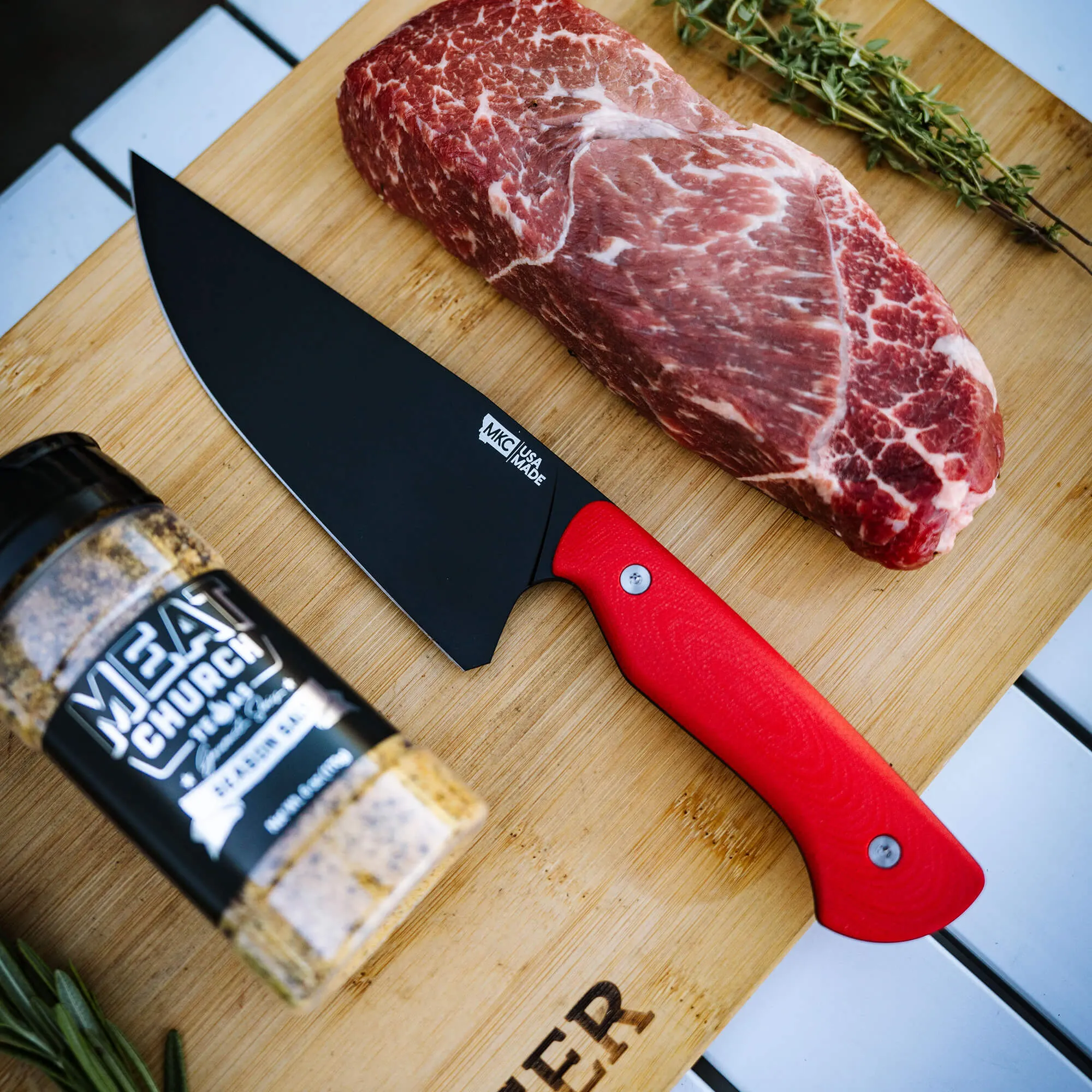 MEAT CHURCH CHEF KNIFE - RED