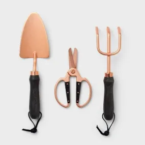 New - Hilton Carter Garden Tool Kit 3pc Gardening Tool Sets Copper Finish