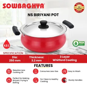 NS Biriyani Pot with SS Lid - 4.5Ltr