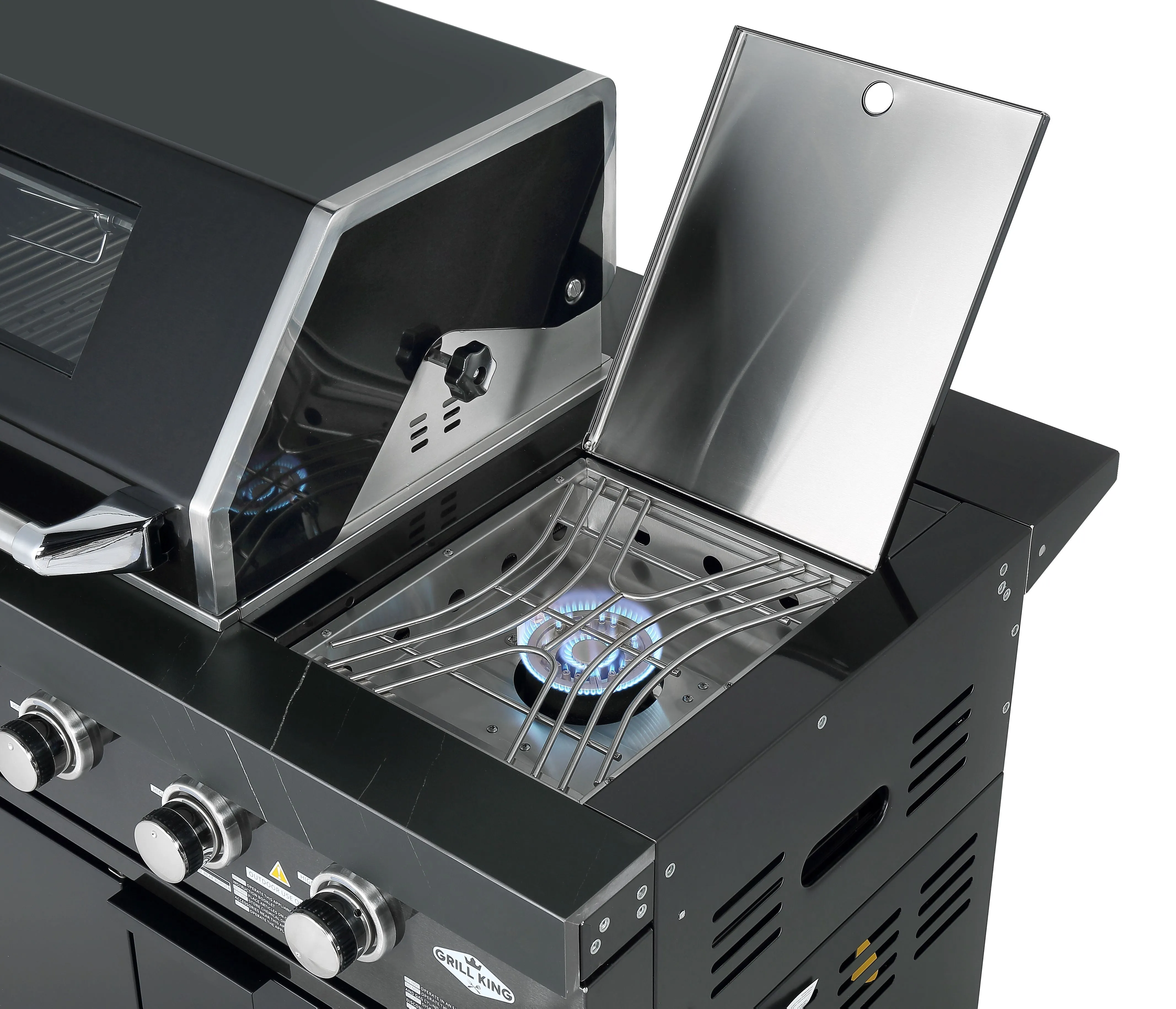 Rockpool Black 6B   21” Kamado Smoker : Designer Outdoor Kitchen BBQ Package Inc Wok Burner, Fridge, Sink, Rotisserie & BBQ Covers