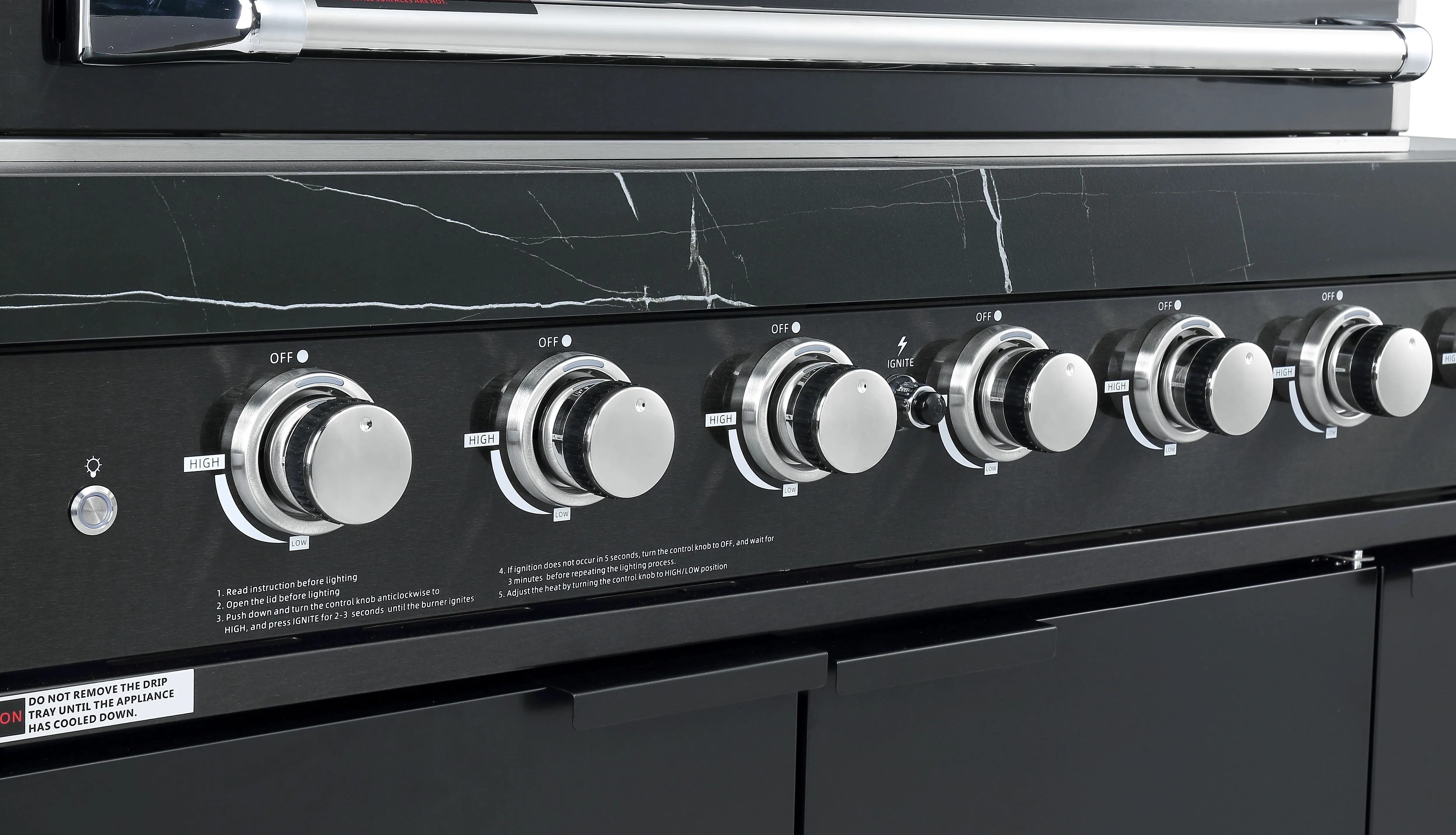 Rockpool Black 6B   21” Kamado Smoker : Designer Outdoor Kitchen BBQ Package Inc Wok Burner, Fridge, Sink, Rotisserie & BBQ Covers