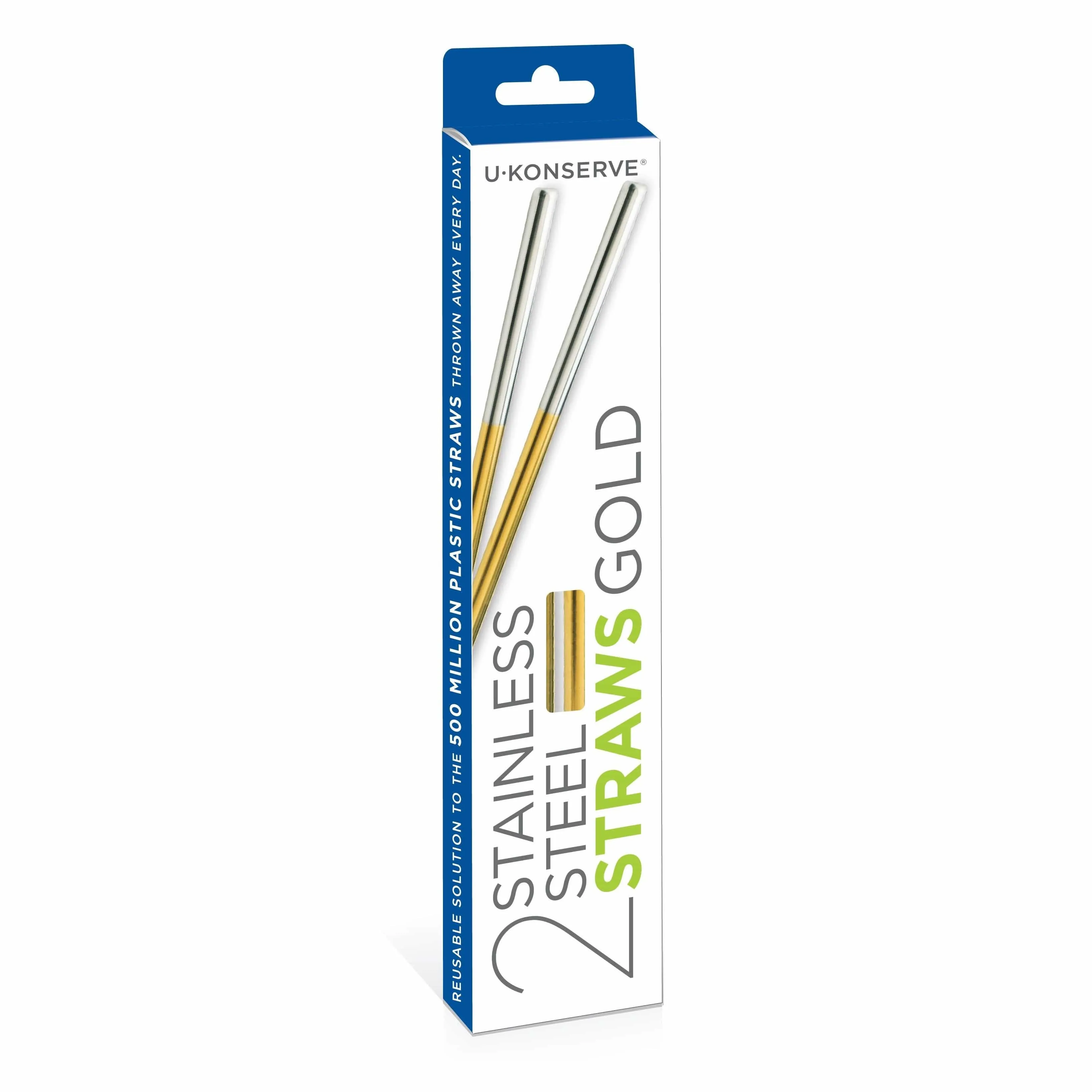 Stainless Steel Straws - Gold (Set of 2)